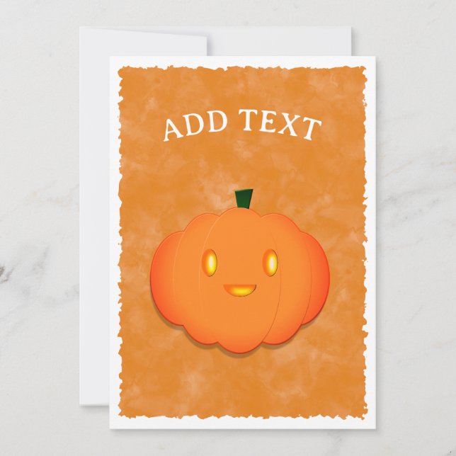 Invitation Joli Citrouille Halloween Baby shower d'aquarelle (Devant)
