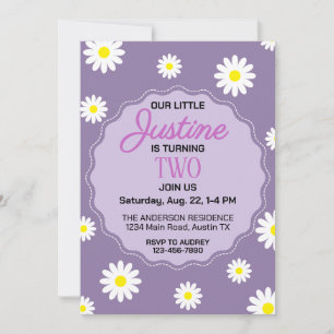Invitation Joli Daisy Imprimer Anniversaire