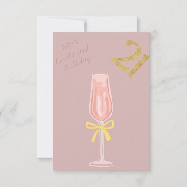 Invitation Joli et Chic 21e Anniversaire (Devant)