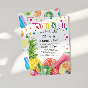 Invitation Joli été TWO-tti Fruitti Fruit 2e anniversaire