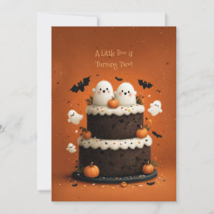 Invitation Joli fantôme d'Halloween Un petit Boo 