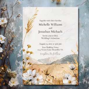 Invitation Joli Fleur sauvage de montagne Boho Mariage