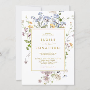 Invitation Joli Fleur sauvage de printemps Meadow Gold Chic M