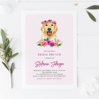 Joli Golden Retriver Purple Floral Bridal Brunch