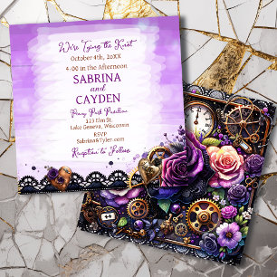 Invitation Joli gothique esthétique Mariage Steampunk