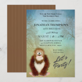 Invitation Joli Gros Pied / Sasquatch Anniversaire Fête Invit