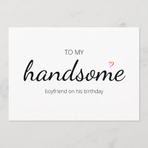 Invitation joli joli coeur de petit ami d'anniversaire heureu