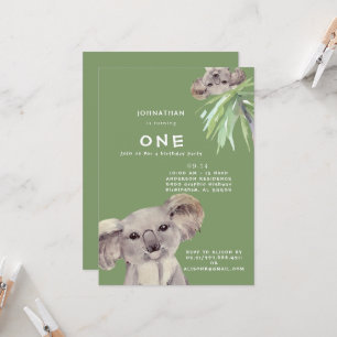 Invitation Joli Koala Ours Passez du Temps avec Moi Anniversa