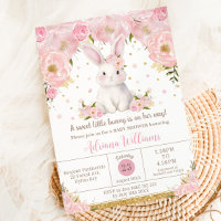 Joli Lapin Lapin Lapin Rose Baby shower Floral