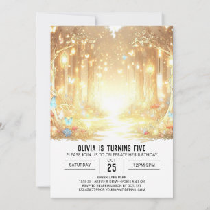 Invitation Joli Majestic Woodland Digital Anniversaire