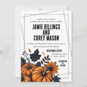 Invitation Joli Mariage Citrouille