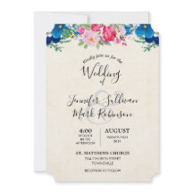 Joli Mariage de frontière rose et bleu