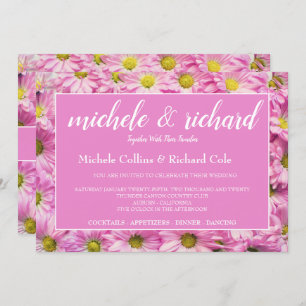 Invitation Joli Mariage En Fleurs Roses