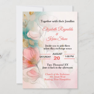 Invitation Joli Mariage Floral