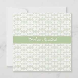 Invitation Joli Motif vert pâle