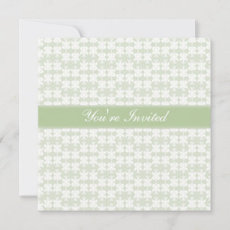 Invitation Joli Motif vert pâle