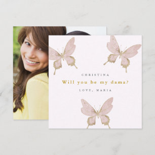Invitation Joli Papillon Dama Proposition Quinceanera Photo