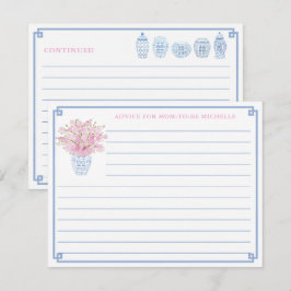 Invitation Joli rose & Bleu Baby shower Conseils pour la cart