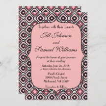 Joli rose et noir Mariage moderne