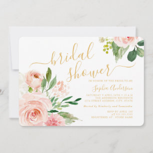 Invitation Joli Script Blush Or Floral Mariage