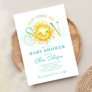 Invitation Joli soleil Voici venir le fils Baby Shower