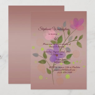 Invitation Jolie Anniversaire Aquarelle de Printemps