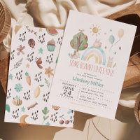 Jolie aquarelle Bunny Sexe Baby shower neutre