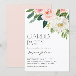 Invitation Jolie aquarelle Floral Bouquet Garden Party