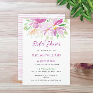 Invitation Jolie art aquarelle florale d'été