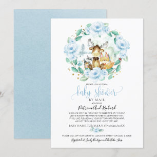 Invitation Jolie Baby Shower Floral Végétalien Forestier Par