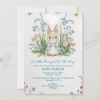 Invitation Jolie Baby Shower Florale de Printemps sur le thèm