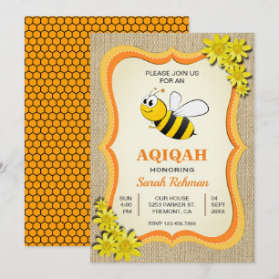 Invitation Jolie Bee Bee Baby Girl Aqiqah