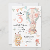 Jolie Bois Animaux Aquarelle Anniversaire pour Fil