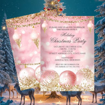 Jolie boule dorée rose Fête de Noël