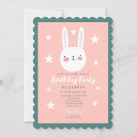 Jolie Bunny rose vert pourpre Étoiles Anniversaire