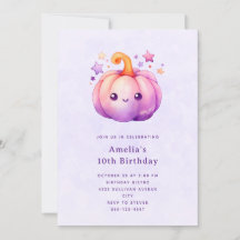 Jolie Citrouille sur une Image d'Halloween Pastel