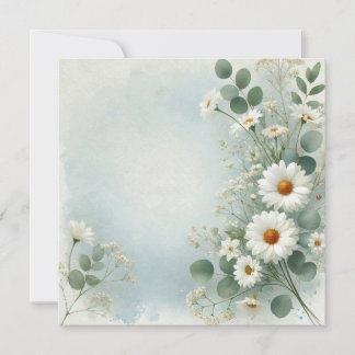 Invitation Jolie conception de bordure à motif de marguerite