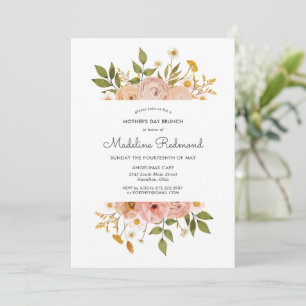 Invitation Jolie déjeuner du jour de la fête des mères dans u