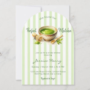 Invitation Jolie Elle a Trouvé ses Rayures Matcha à la Fête d