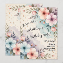 Jolie Enfants Espace Fleur thème Anniversaire