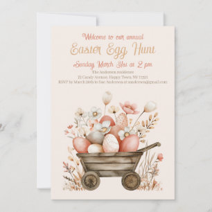 Invitation Jolie et élégante chasse aux oeufs de Pâques Invit