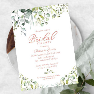 Invitation Jolie Eucalyptus Green Bridal Tea Party