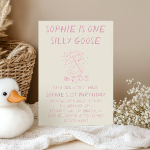 Invitation Jolie Fête d'anniversaire des 1 an de la fille Can