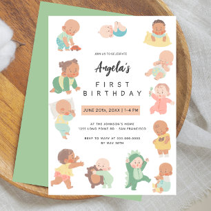Invitation Jolie fête d'anniversaire des amis de la garderie 