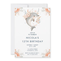 Jolie fête d'anniversaire du dauphin floral