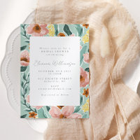 Jolie Fête de Mariage Florale Rose Pâle Menthe Sau