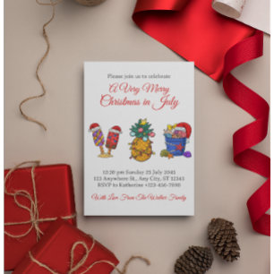 Invitation Jolie fête de Noël en juillet