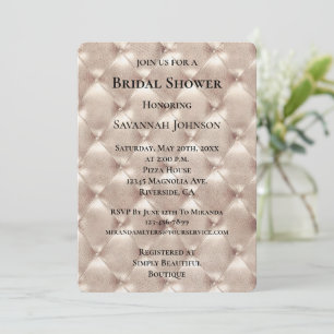 Invitation Jolie Fête des mariées Champagne Glam