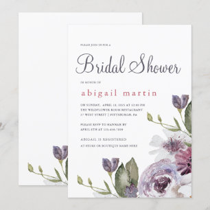 Invitation Jolie Fête des mariées florale printemps