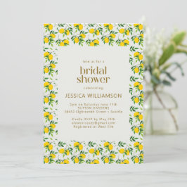 Invitation Jolie Fête des mariées Motif de Fruit Citron d'été